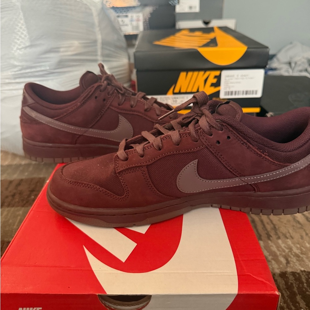 Nike Burgundy Low-Top Sneakers
